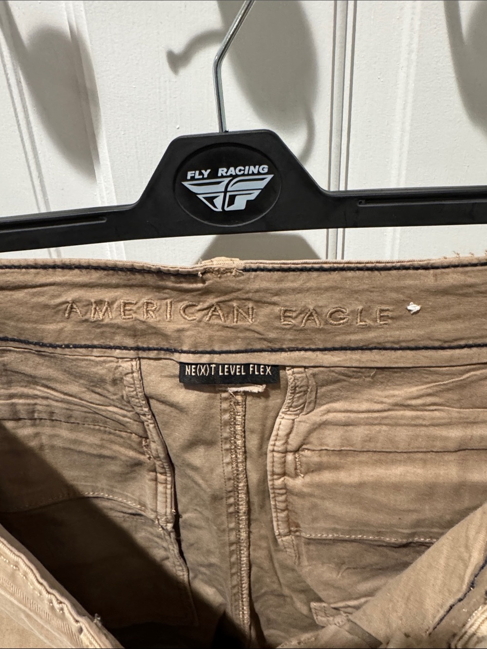 American Eagle Outfitters Men's Tan Flat Front Shorts - Picture 6 of 8